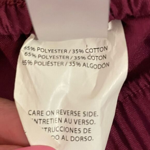 Spread Good Cheer Wine Burgundy Scrub Uniform Pants Size 2XL - Picture 4 of 9